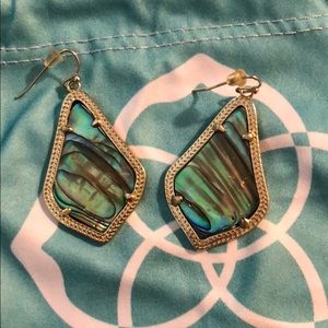 Small Alex gold earrings in abalone